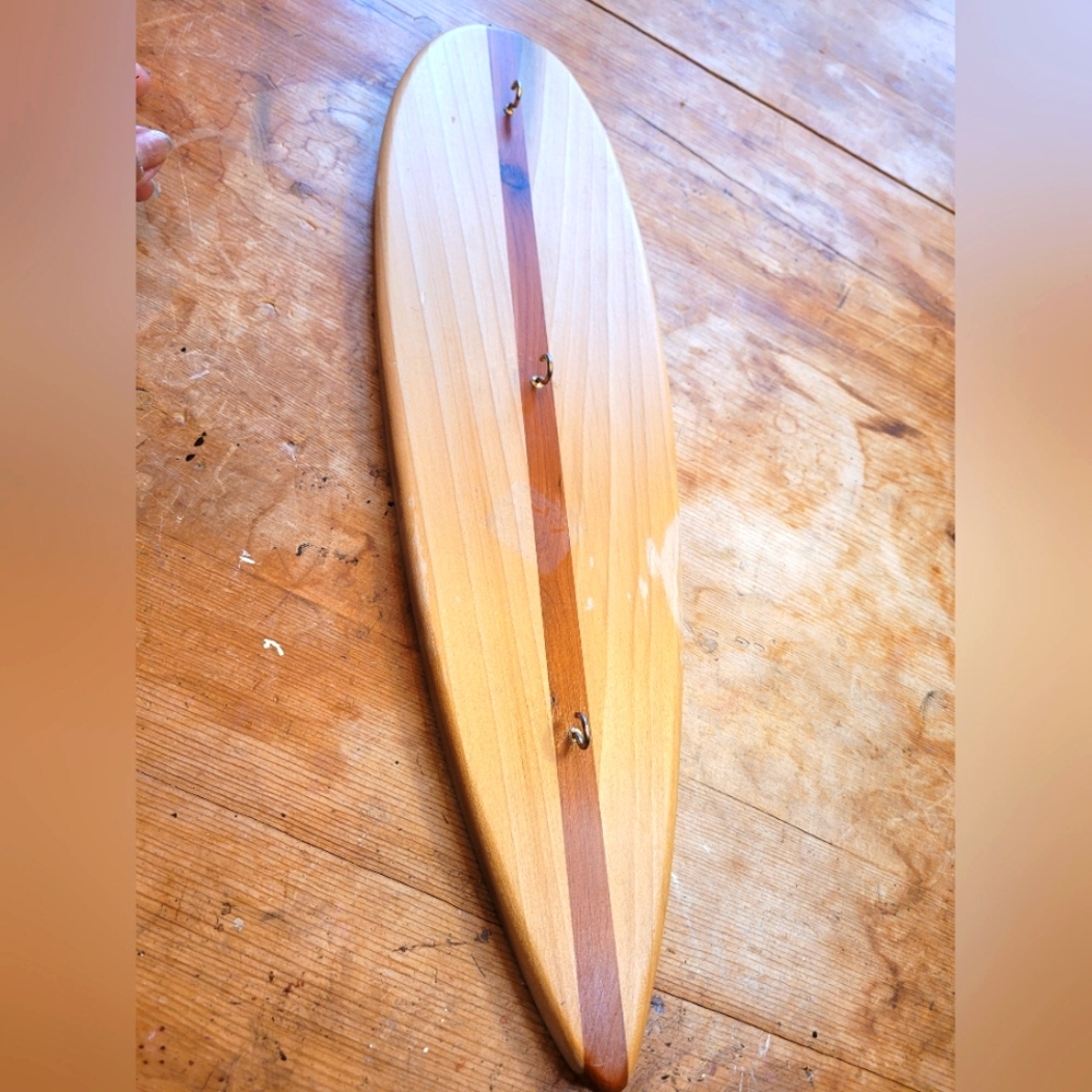 Hardwood Mini Surfboard Hook
